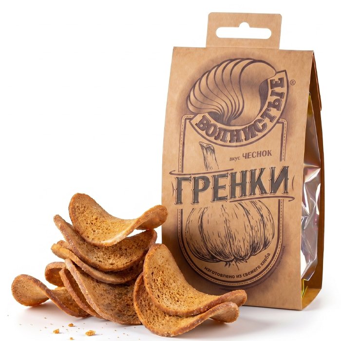 Гренки волнистые с чесноком 75г