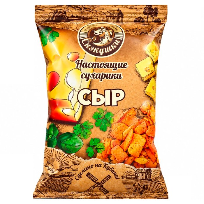 СНЭКУШКИ Сухарики пшеничные Сыр 80г