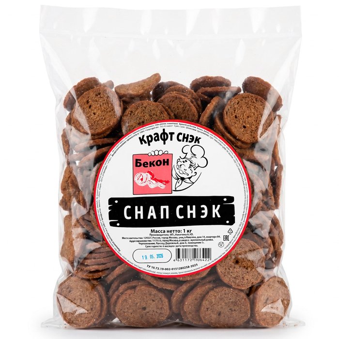 Гренки крафтовые "СНАПСЫ" Бекон