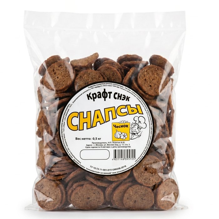 Гренки крафтовые "СНАПСЫ" с чесноком
