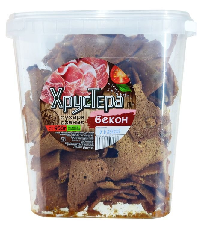 Сухари "ХрусТера"Бекон (ведро) 950г