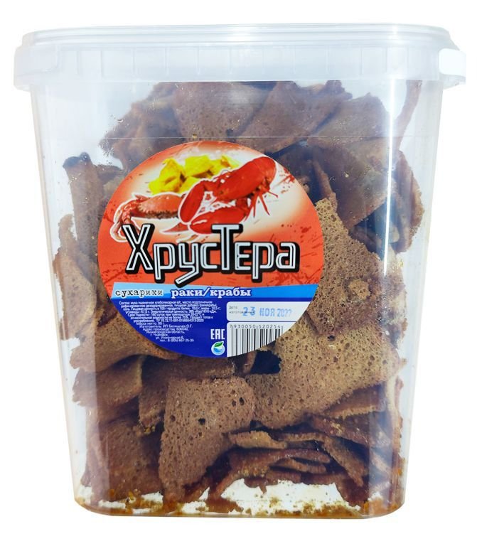 Сухари "ХрусТера"Раки-крабы  (ведро) 950г