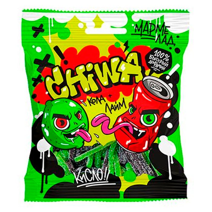 CHIWA GRAFFITI Кусочки SPAGHETTI Кола и лайм кислый (GFT952) 90г
