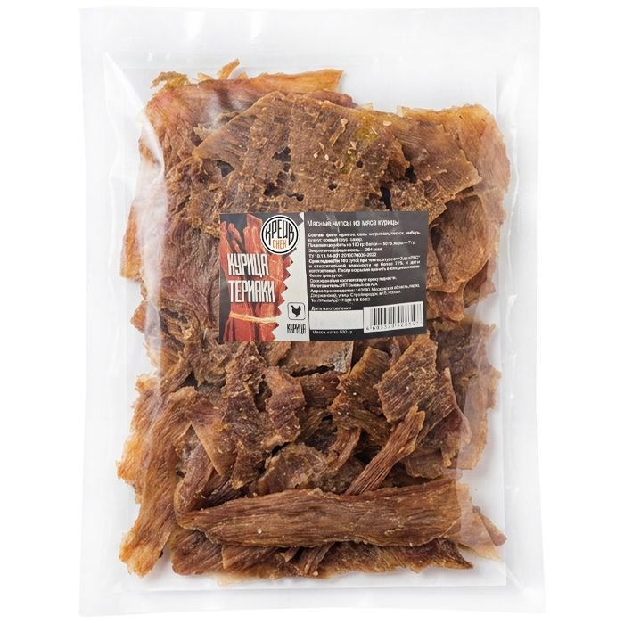 Мясные чипсы из курицы "Терияки" ТМ "Крейв снек" 500г