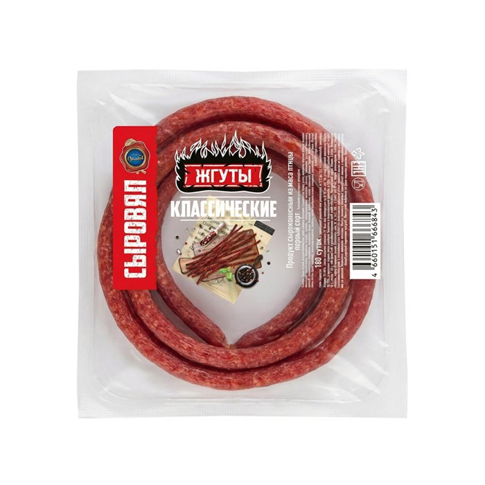 Жгуты КЛАССИЧЕСКИЕ "Круглые" с/к из мяса птицы ТМ "Орион" 90г