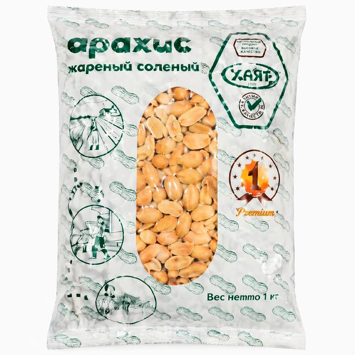 Арахис жареный солёный премиум  «ХАЙР» В/У 1кг