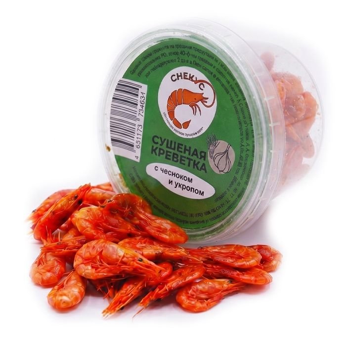 Креветка Азовская с чеснок и укропом (стакан) 40гр