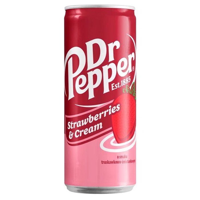 Напиток Dr. Pepper Strawberry Cream slim  0.33 (Европа)