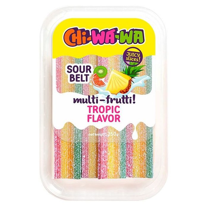 CHI-WA-WA minibox Мармелад ремешок ТРОПИК кислый (BOX116) 250гр