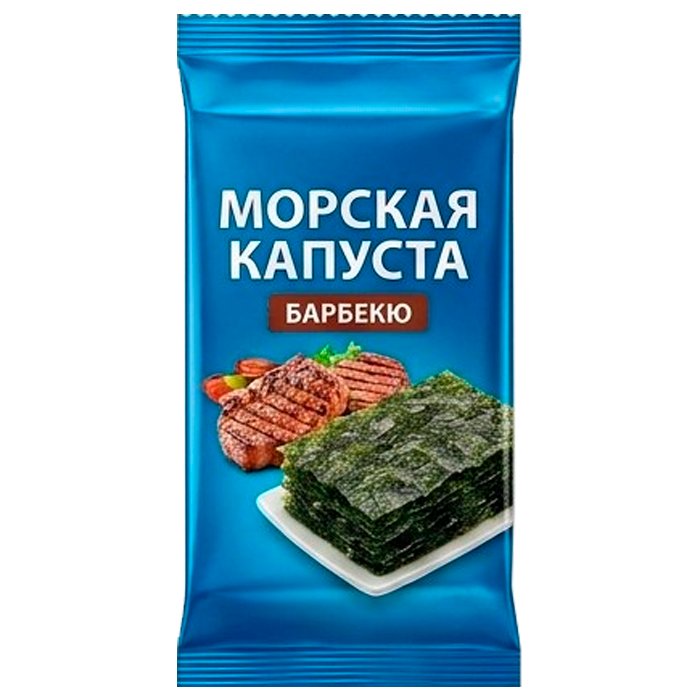 Хрустящая Морская капуста ЮКА Барбекю 5гр