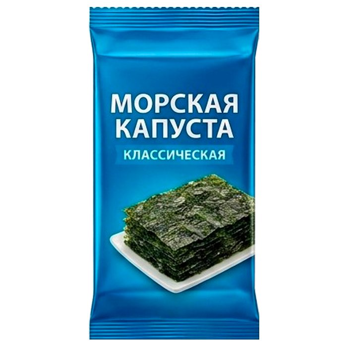 Хрустящая морская капуста ЮКА Классическая 5гр
