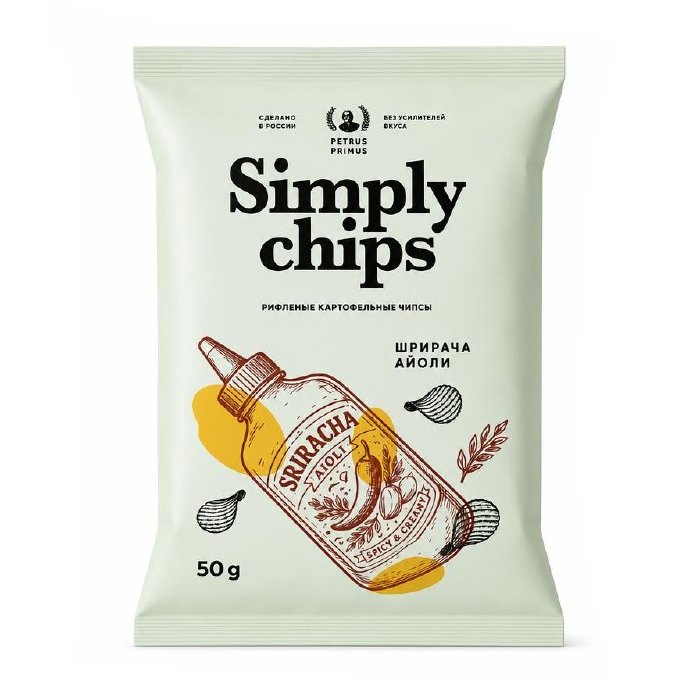 Картофельные чипсы Simply chips Шрирача айоли 50гр
