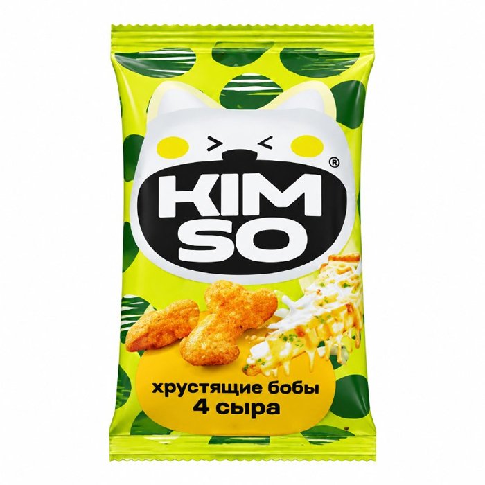 Бобы хрустящие «KIM SO» со вкусом "4 сыра" 60г