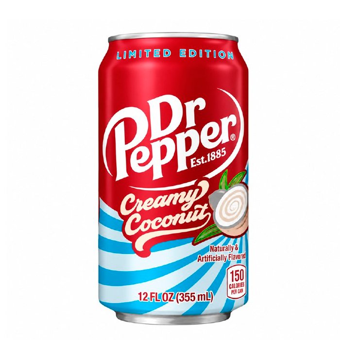 Hапиток Dr.Pepper Cream Coconut (Крем Кокос) 0,355 ж/б (США)