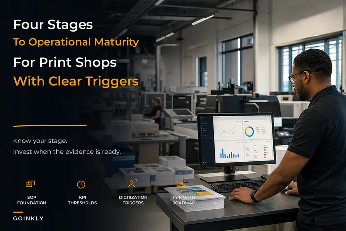 A four-stage operational maturity model for print shops