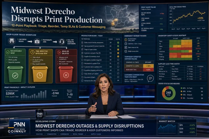 After the Midwest Derecho: A 12‑Point Operational Playbook for Print Shops to Keep Production Moving