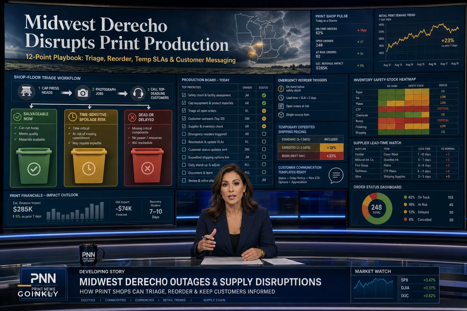 After the Midwest Derecho: A 12‑Point Operational Playbook for Print Shops to Keep Production Moving