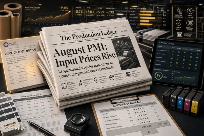 August PMI Shows Higher Input Prices — 10 Operational Steps Print Shops Should Take Now