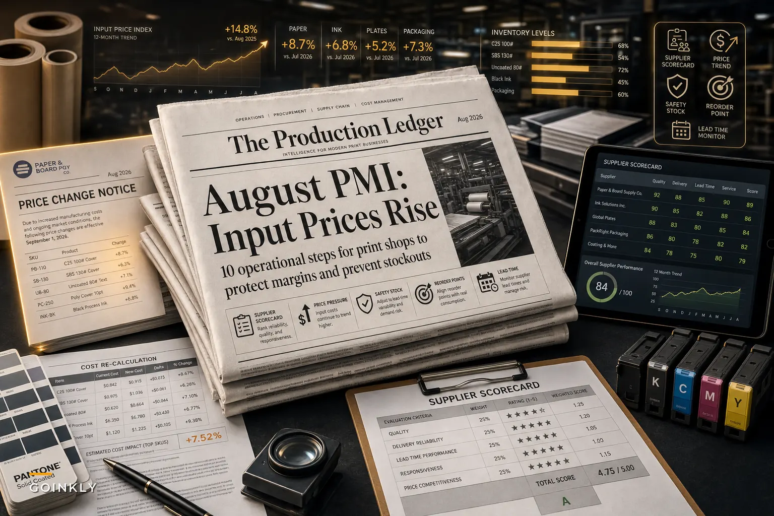 August PMI Shows Higher Input Prices — 10 Operational Steps Print Shops Should Take Now