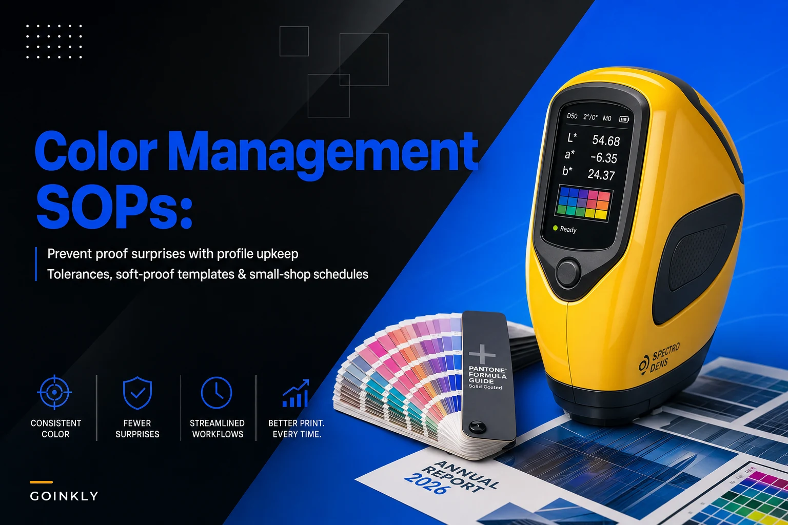 Color-management SOPs that prevent proof surprises: profile upkeep, tolerances and small-shop maintenance schedules