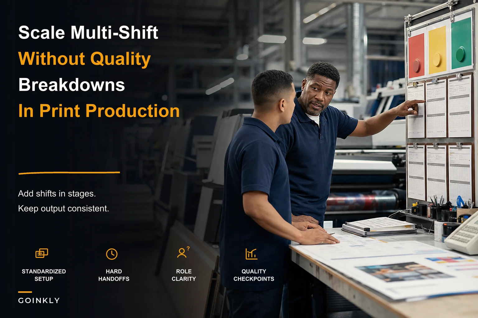 Scale to multi-shift production without losing print quality: a staged operations roadmap