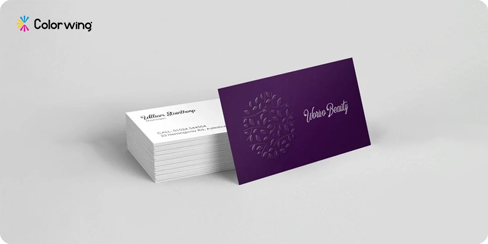 Silky business card coating