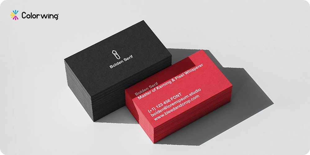 Business card size