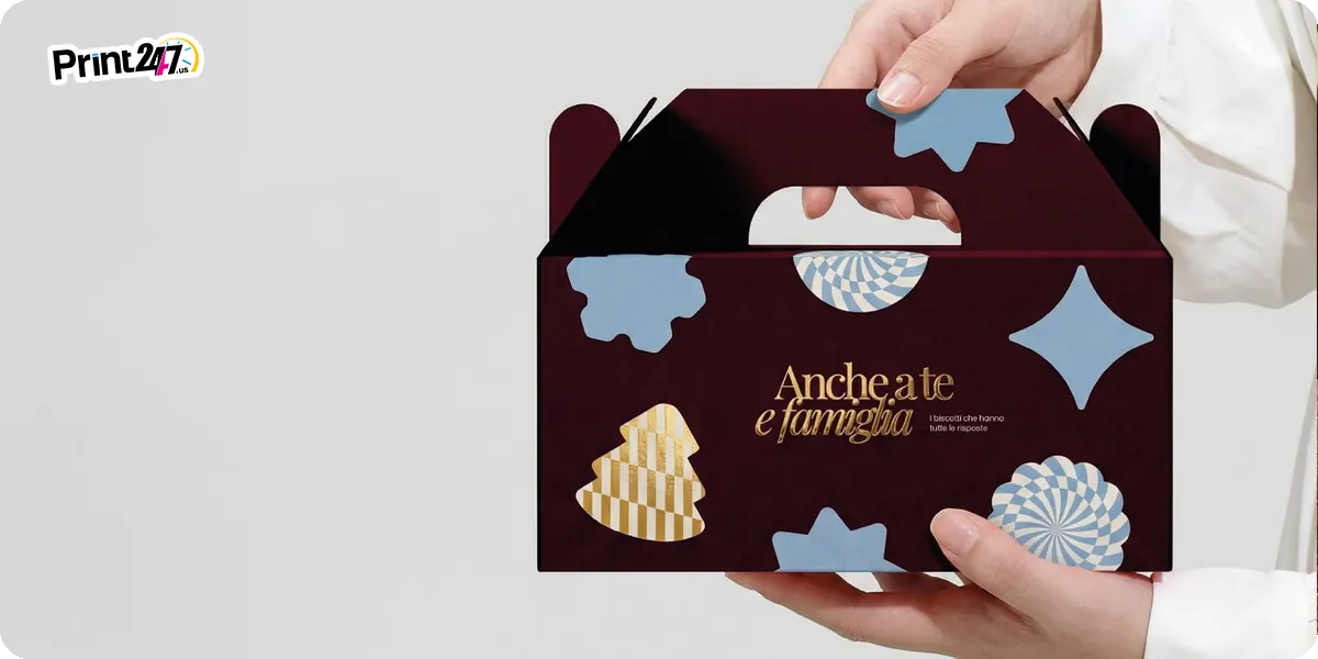 White and silver boxes Winter-themed-packaging