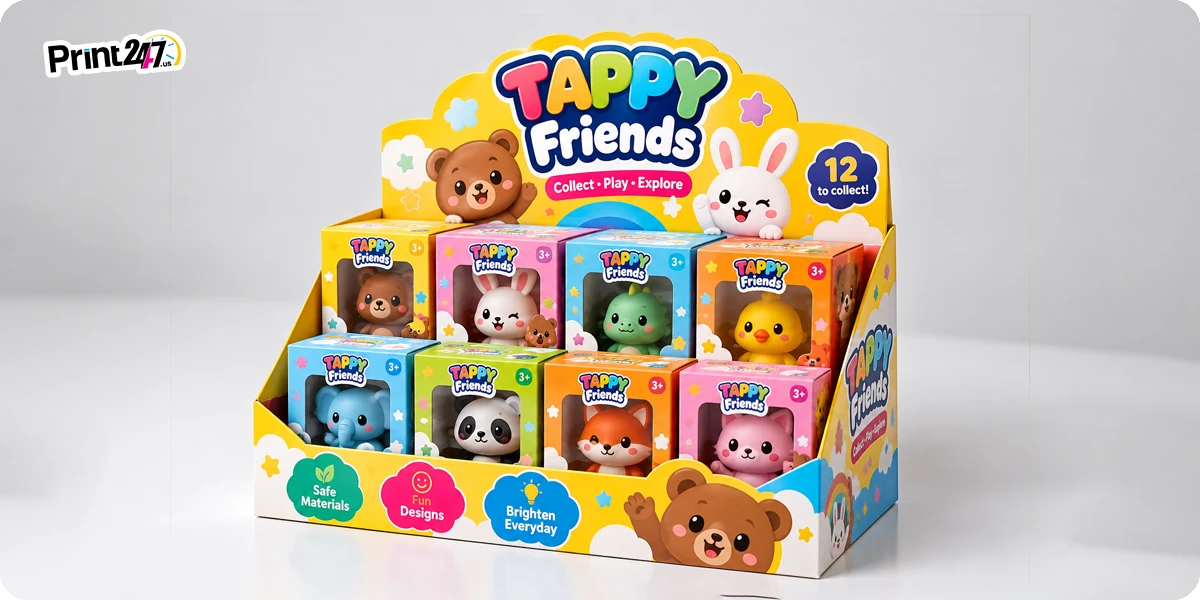 Display Toy Boxes for Retail Shelves and Counters