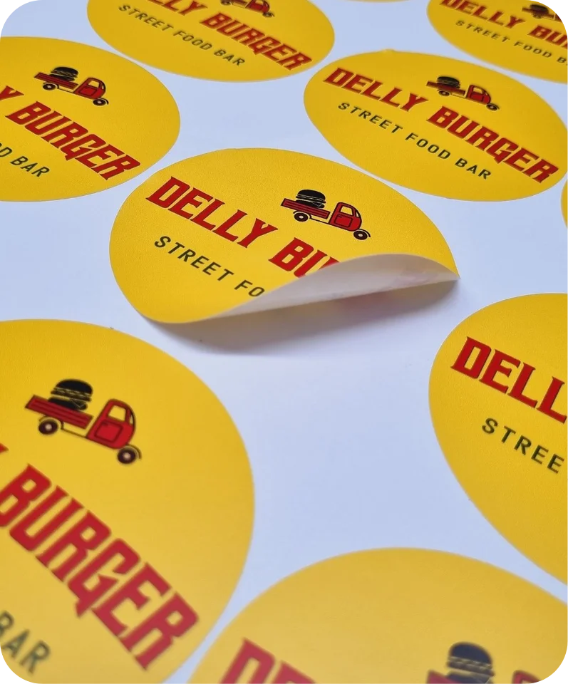 custom printed round labels
