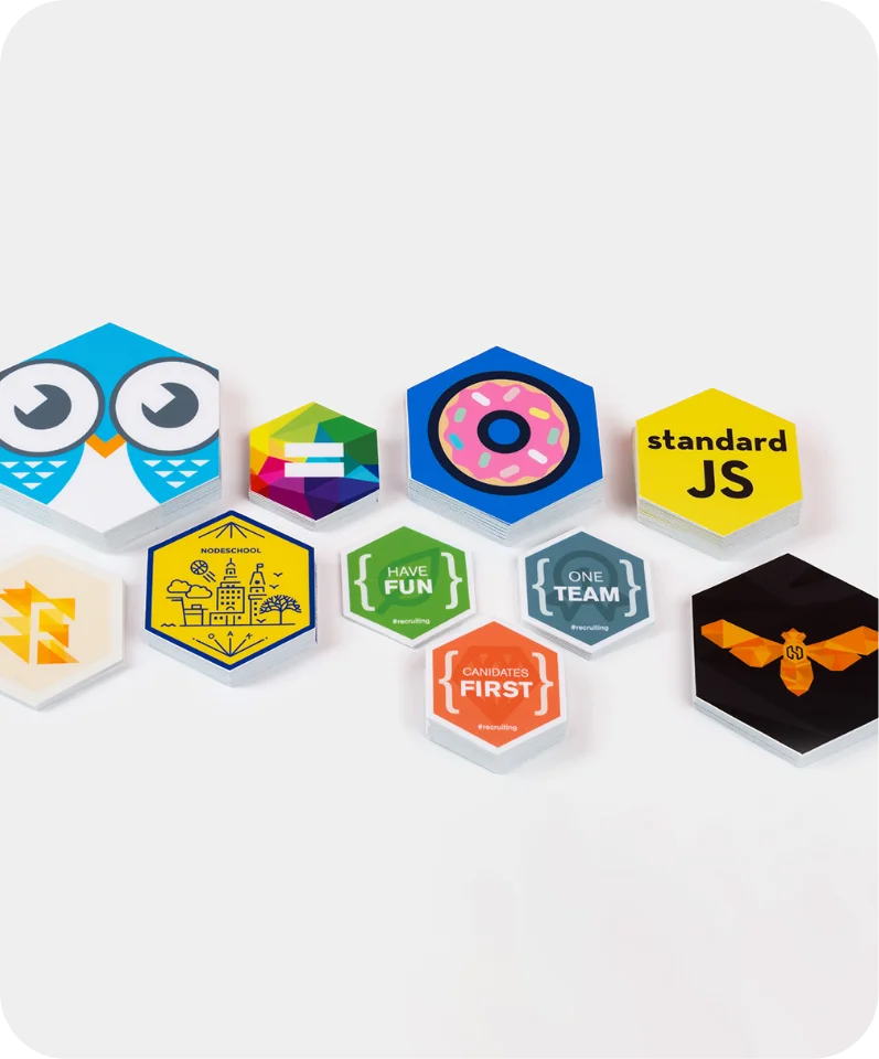 hexagon stickers