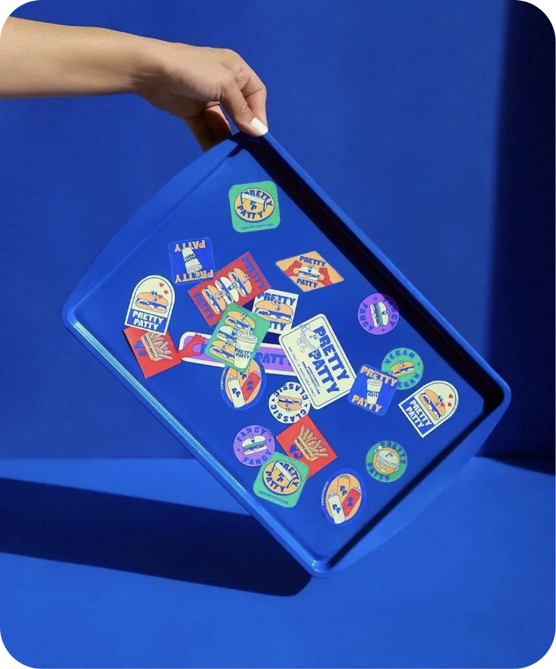 Branded promotional stickers