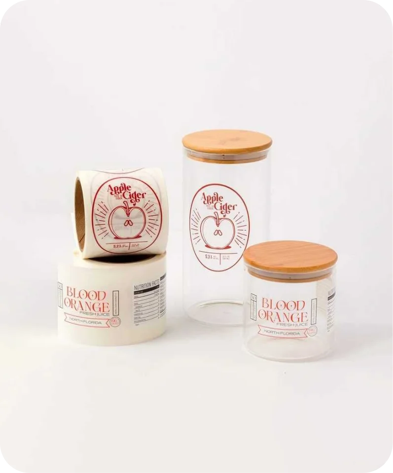 Custom printed waterproof labels