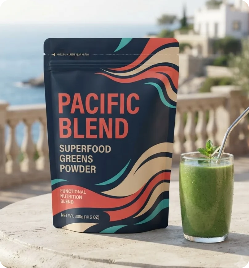 Greens Powder Stand-Up Pouches