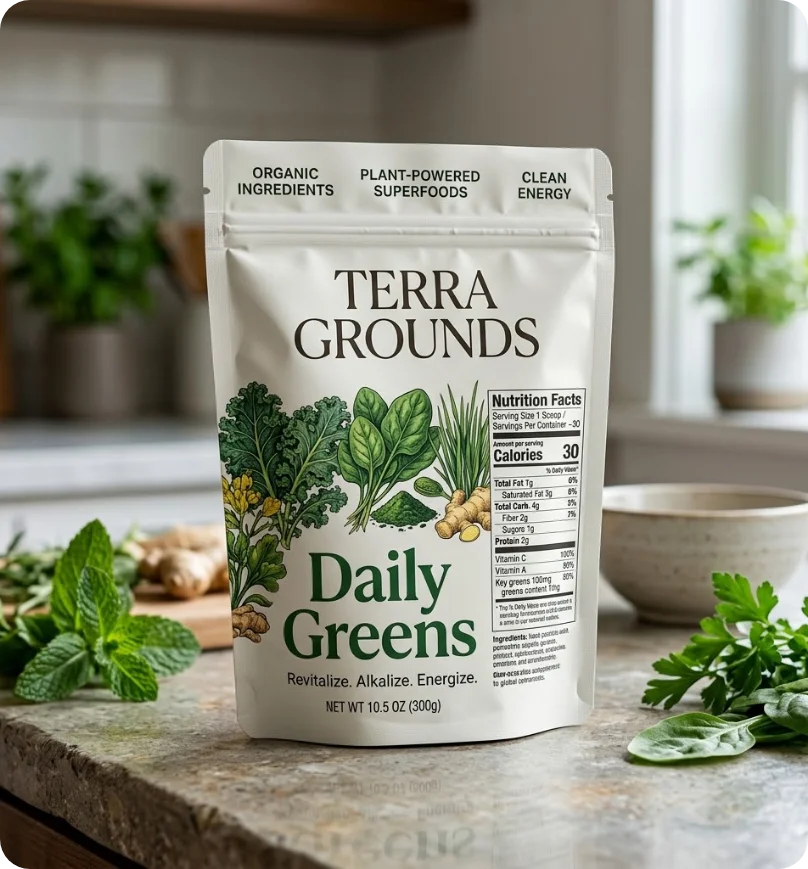Greens Powder Mylar Bags