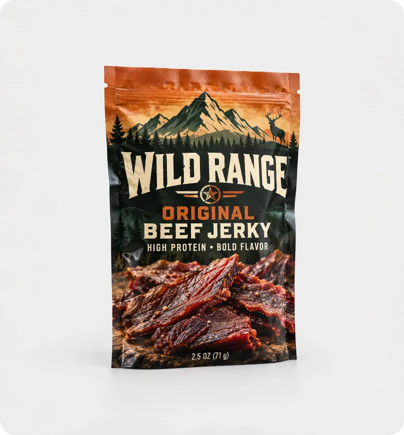 Custom Printed Beef Jerky Bags 6x9x3"
