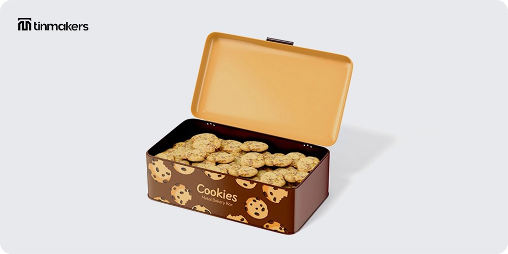 Stylish tin cookie containers