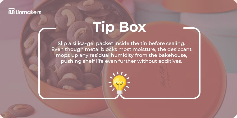 Airtight cookie tin packaging