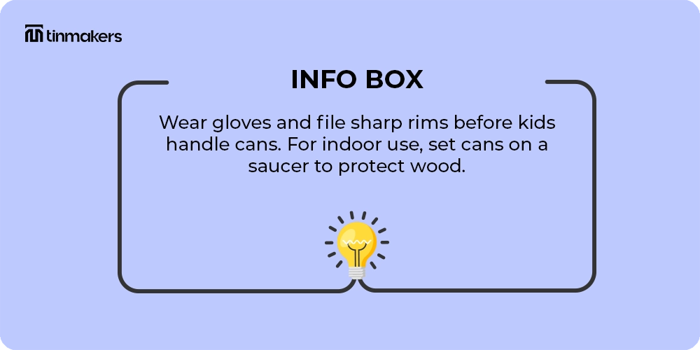 Tin can flower vase ideas