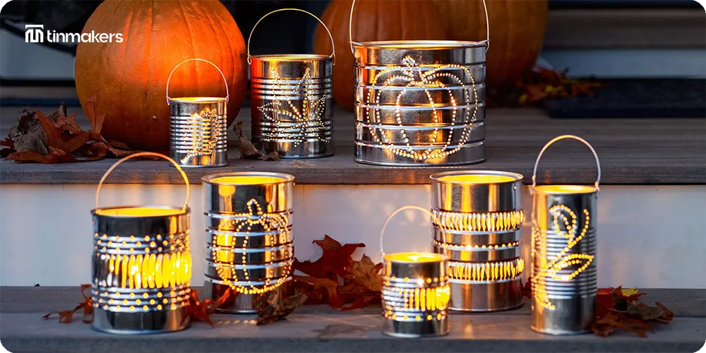 Tin can candle holder project