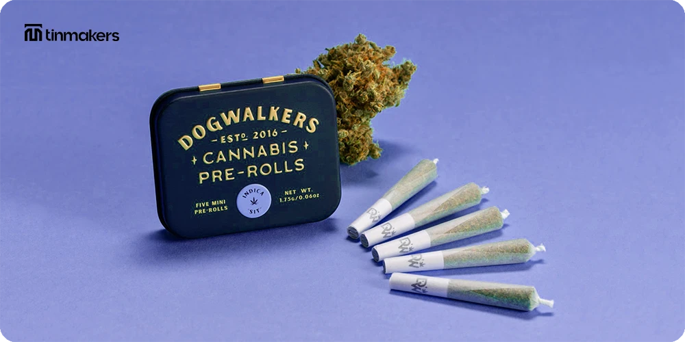 Eco-friendly cannabis packaging options Compliant cannabis tin containers