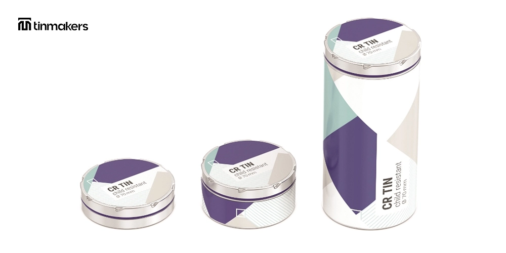 Protective cannabis packaging materials Recyclable cannabis tin packaging