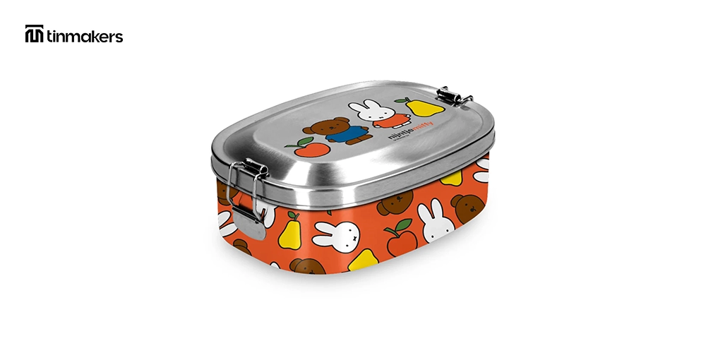 Retro style metal lunch box
