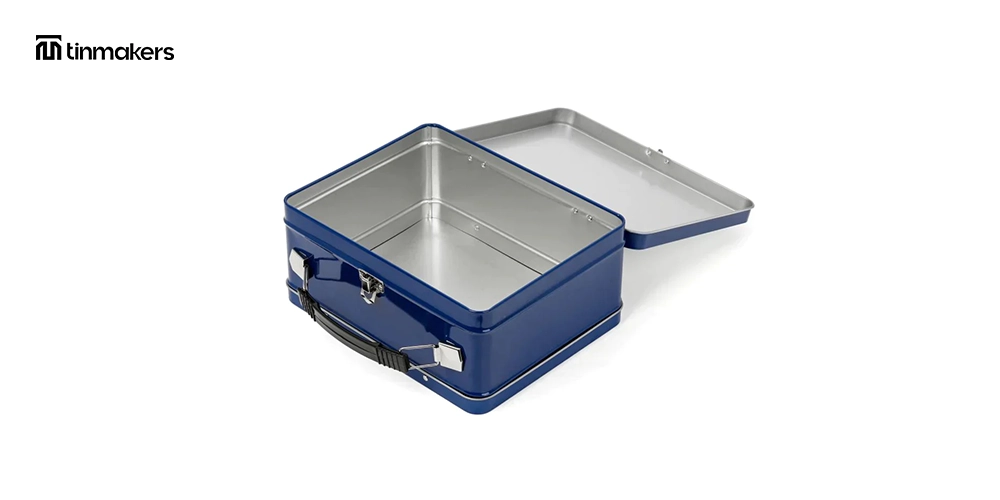 Large metal lunch box for work