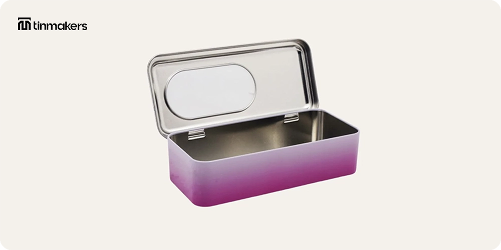 Tin packaging with custom graphics