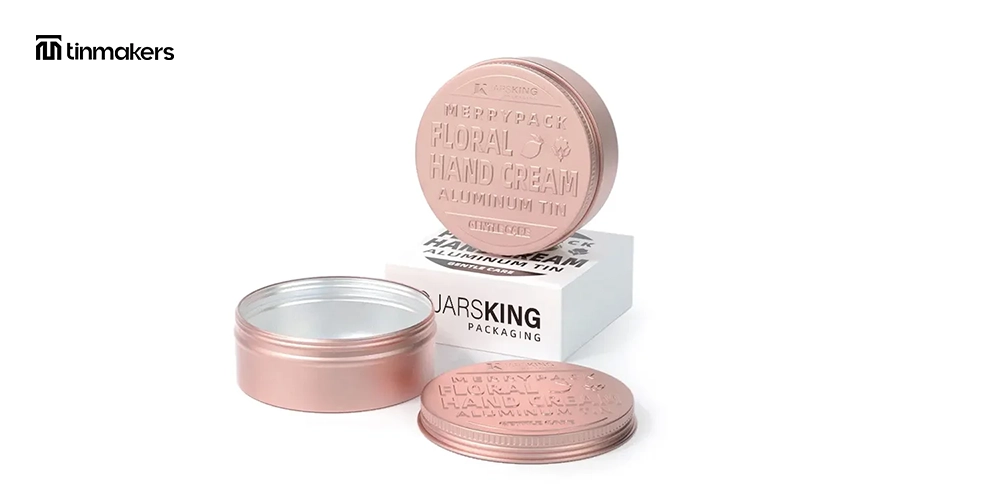 Minimalist design tin container mockup