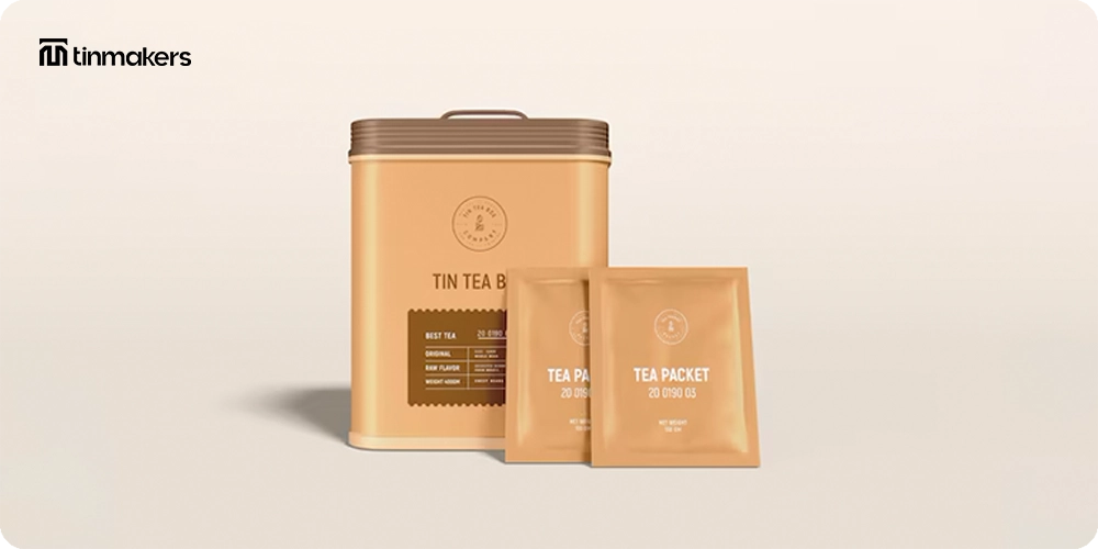 Custom printed coffee tin packaging