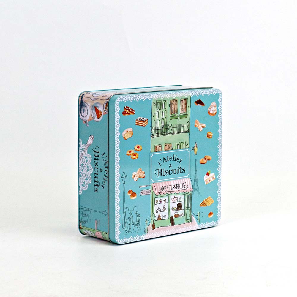 Square cake tin container