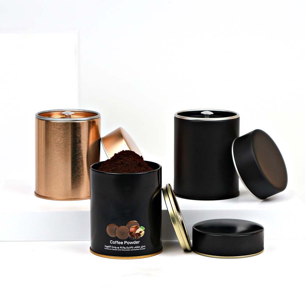 Round airtight container for coffee