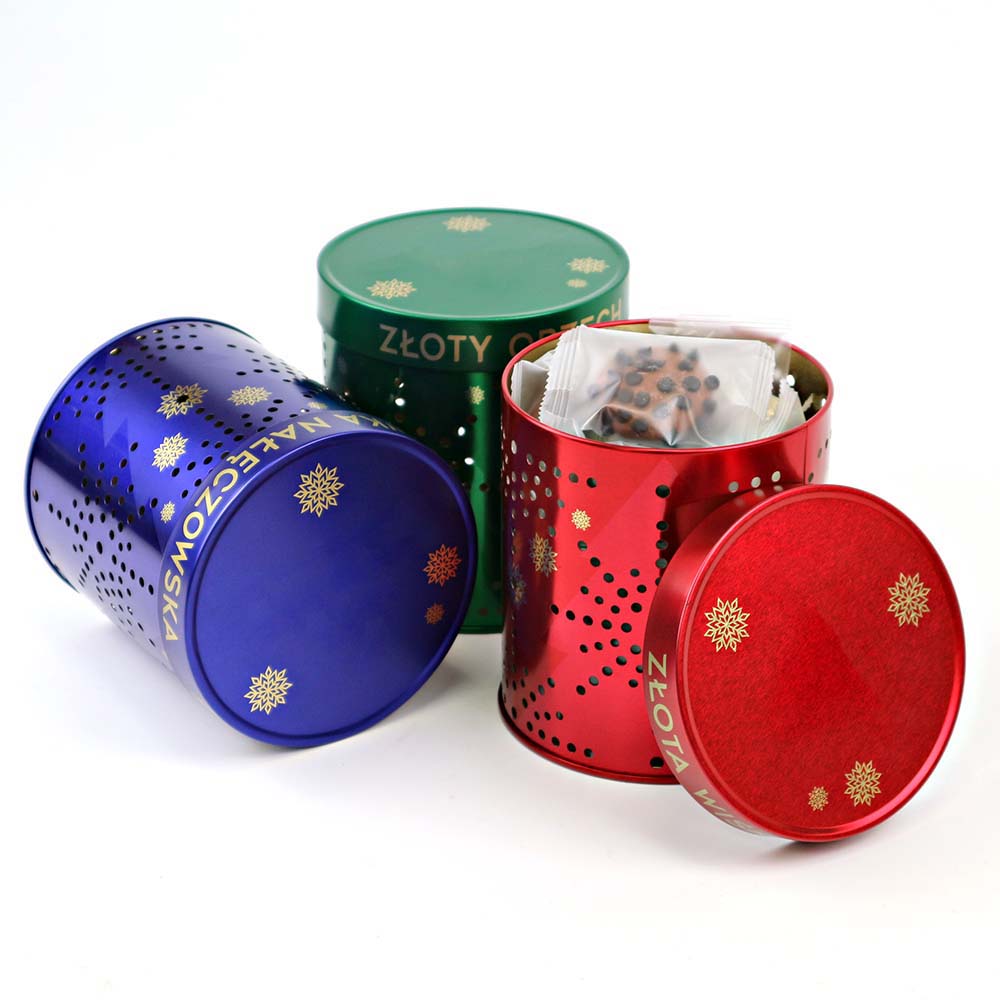 Holiday Gift Metal Tin Can